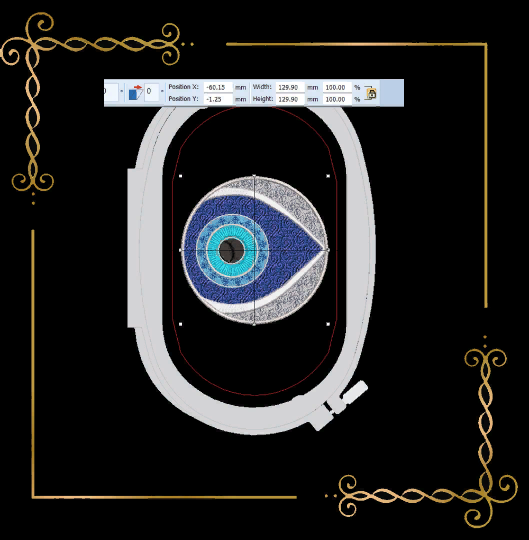 Religion Nazar Auge für den bösen Blick Digitale Stickdatei zum direkten Download