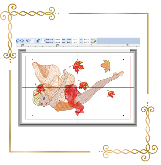 Princess-Fabulous-Fairy-Tinker-Bell-fall-leafs-digital-machine-embroidery-design
