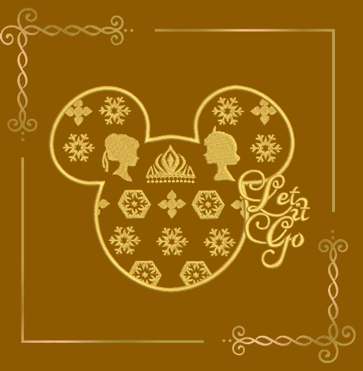 Princess, Winter, frozen, Elsa, Anna, mouses head, snowflakes, 2 sizes, 2 options, embroidery design to the direct download.