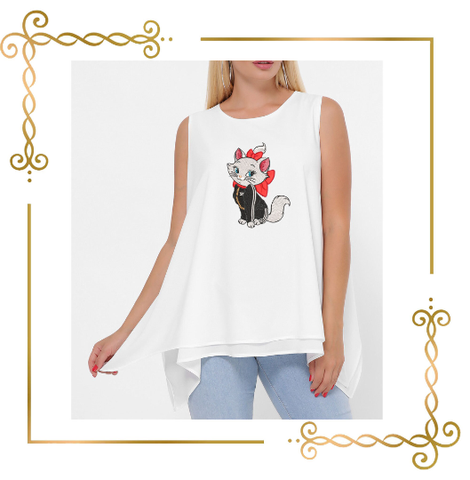 Marie the White Kitten - Super Fashion - cartoon character - Kitty in an Adidas tracksuit- embroidery design digital