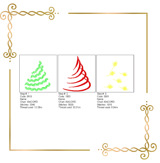Winter, Weihnachtsbäume, Musiknoten, Musikbaum, Stickmuster zum direkten Download