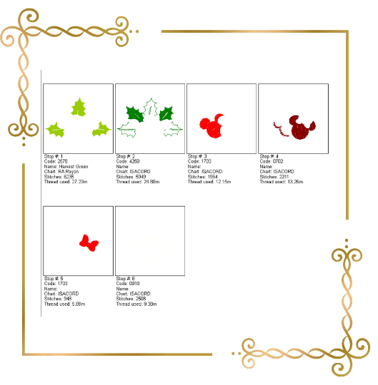 Weihnachts-Mistelzweig-Minnie-Maus- und Mickey-Maus-Baumspielzeug-Maschinenstickerei-Design zum direkten Download.
