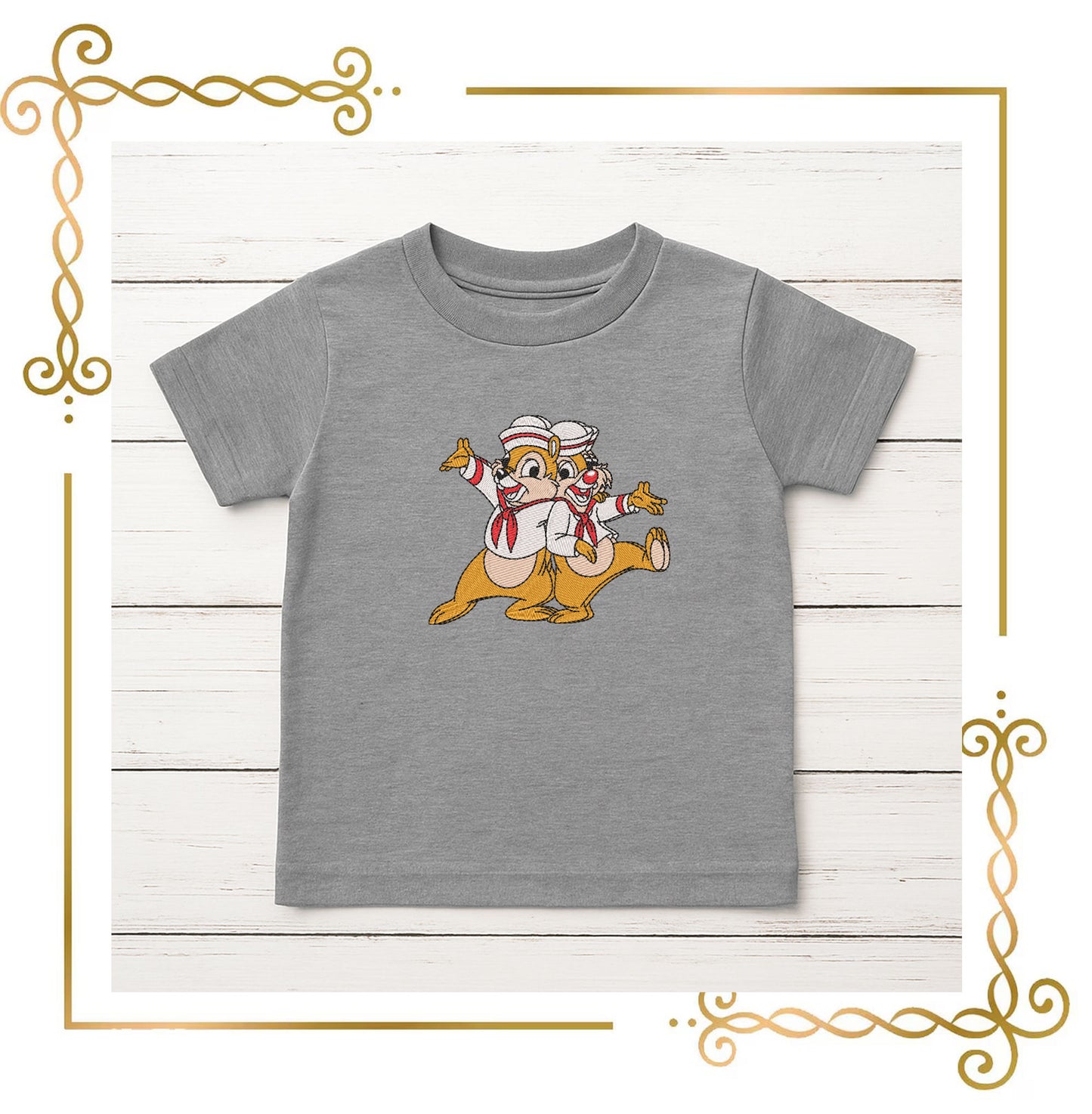 Characters and Cartoon Disney Chip and Dale embroidery design