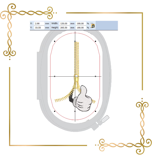 Gift design Mickey Mouse Zipper, ok, hand, mickey, glove, 2 Sizes, design to the direct download.