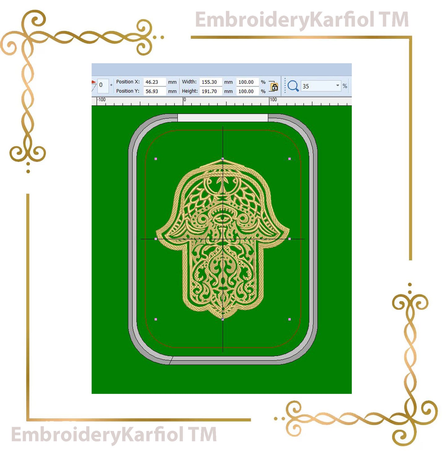 Religion Embroidery Design Hamsa Hand, Ornamental Symbolic Decor, Evil Eye Machine Embroidery Pattern, Instant Download