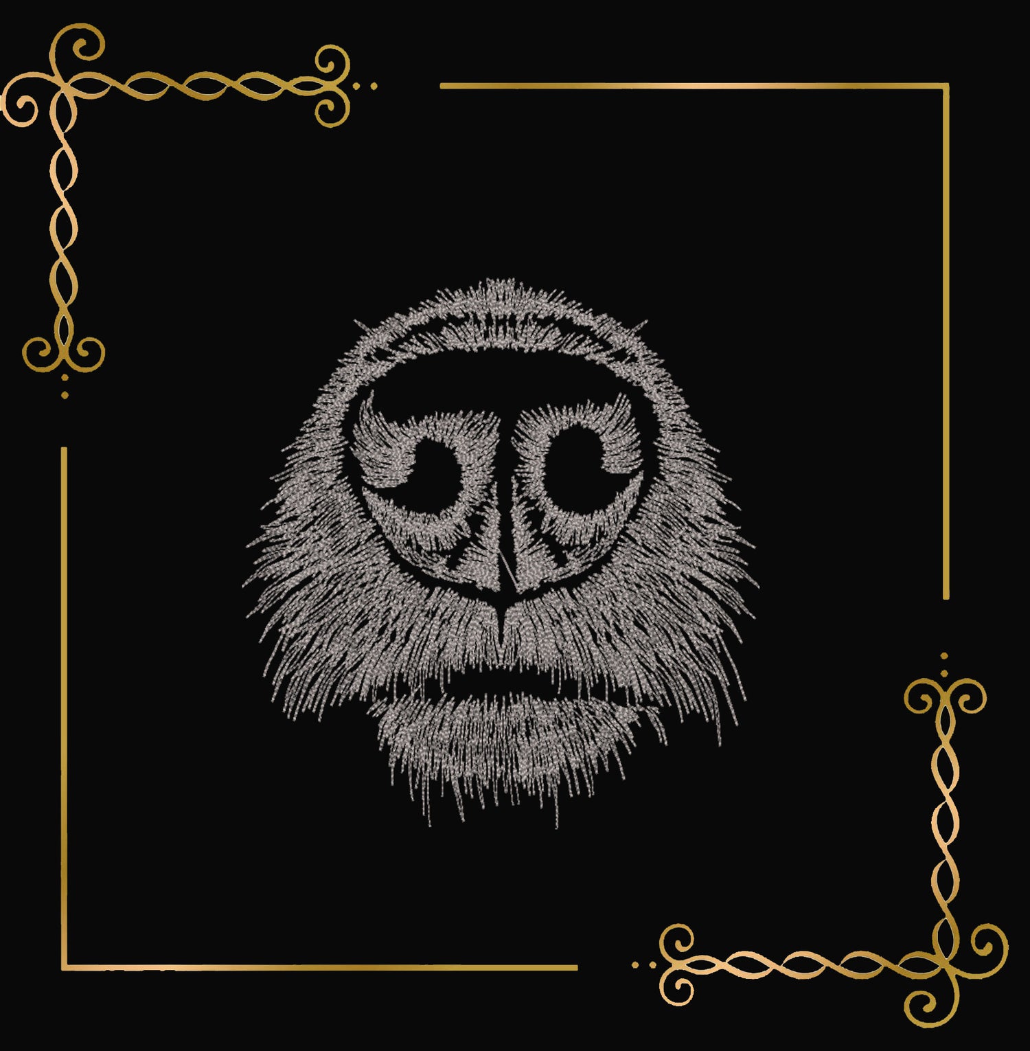 Animals Wolf Face Abstract Embroidery Design – Modern Line Art Animal Portrait