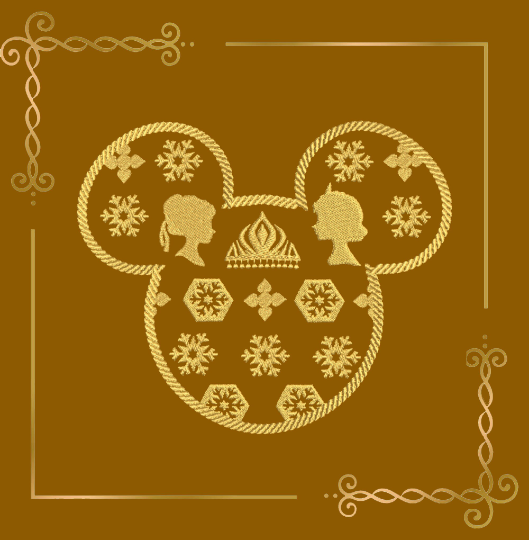 Princess, Winter, frozen, Elsa, Anna, mouses head, snowflakes, 2 sizes, 2 options, embroidery design to the direct download.