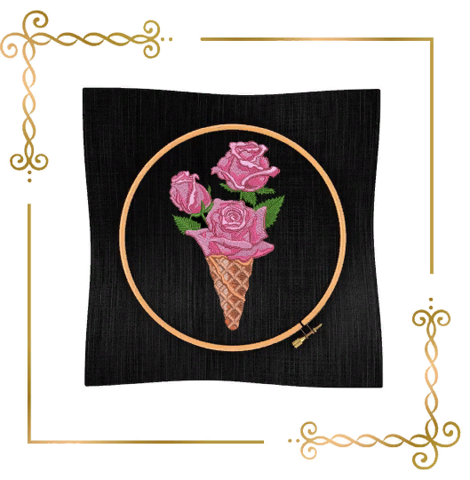 ice cream  Sweet Surprise ice cream roses