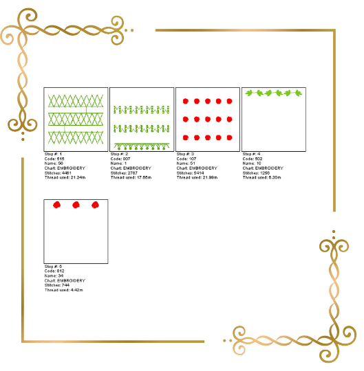 Gift design Smocking Plate, Rose flower for dress machine embroidery design to the direct download.