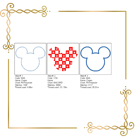 Free design Applique Mickey Mouse head PAW dog paw digital machine embroidery design