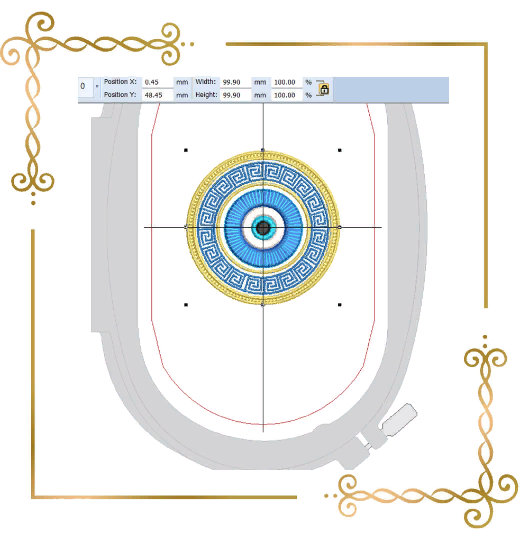 Religion Nazar Auge für den bösen Blick Digitale Stickdatei zum direkten Download