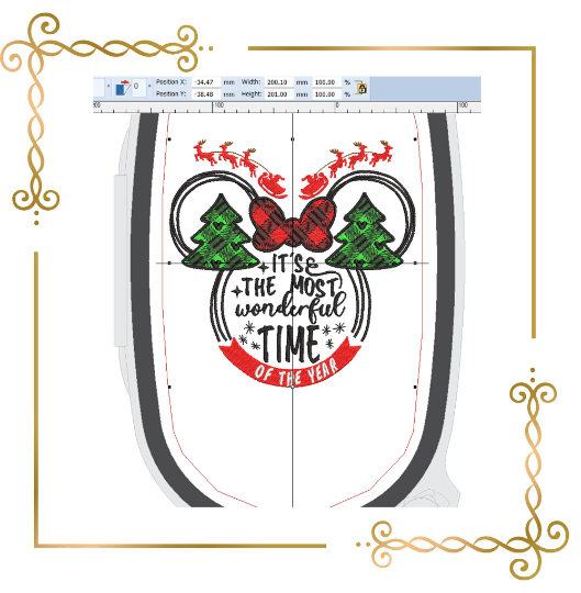 Christmas Minnie Mouse Wreath head Christmas Trees reindeer Greetings embroidery design
