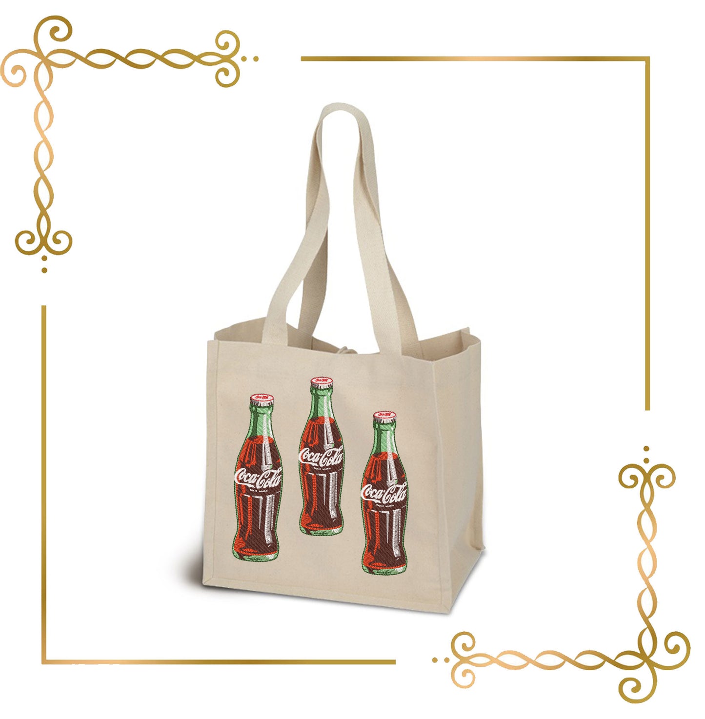 Logo Vintage Coca-Cola Bottle Embroidery Design digital Machine Embroidery