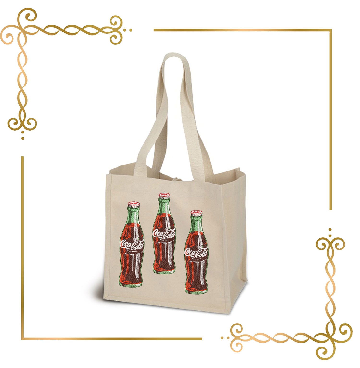 Logo Vintage Coca-Cola Bottle Embroidery Design digital Machine Embroidery