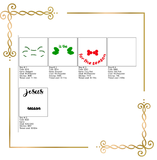 Religion Jesus Winter, Weihnachtsschriftzug, Jesus ist der Grund für die Jahreszeit, 2 Größen Stickmuster zum direkten Download