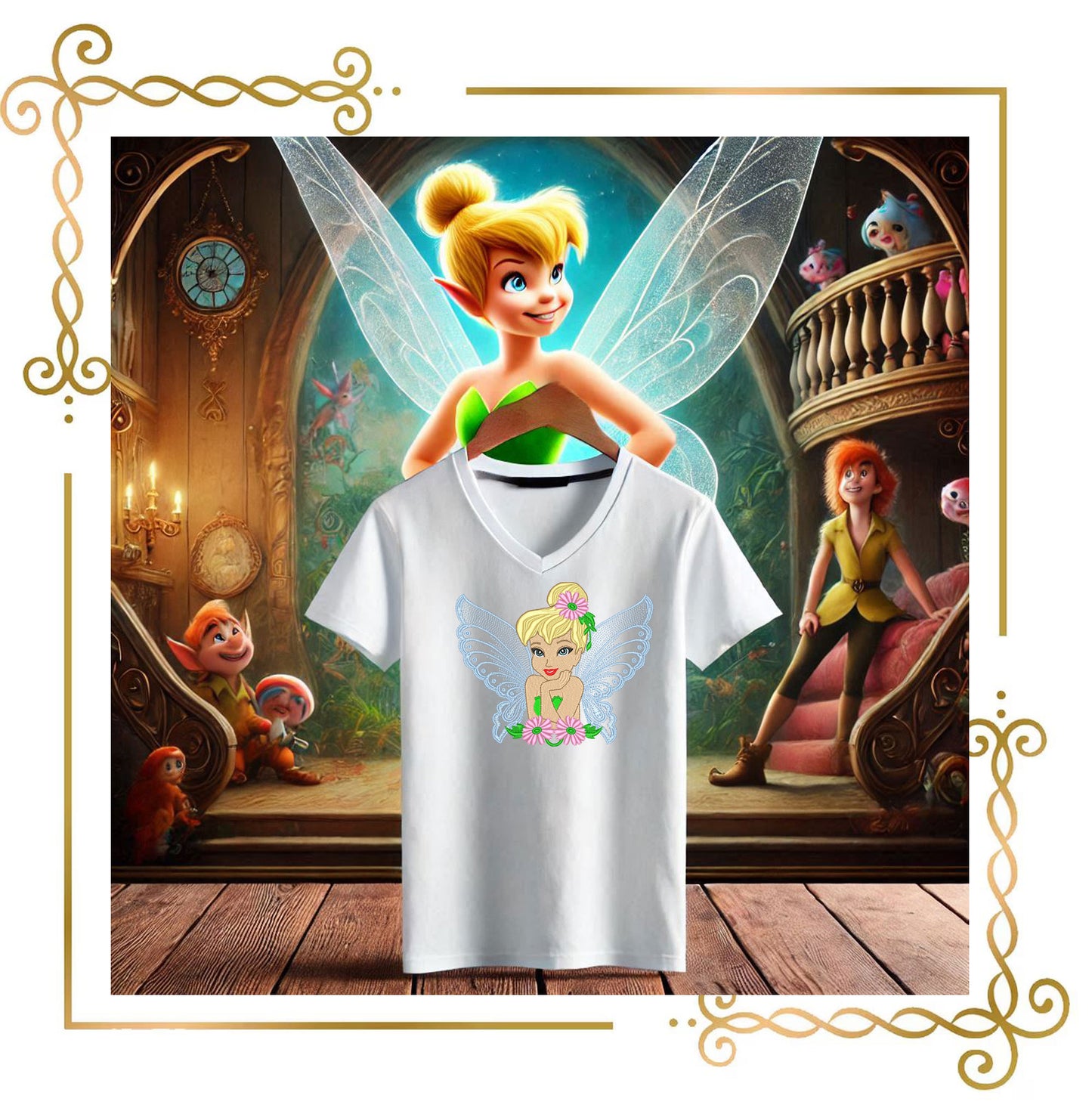Princess Tinkerbell -Disney cartoon character- Fabulous Fairy -Embroidery design