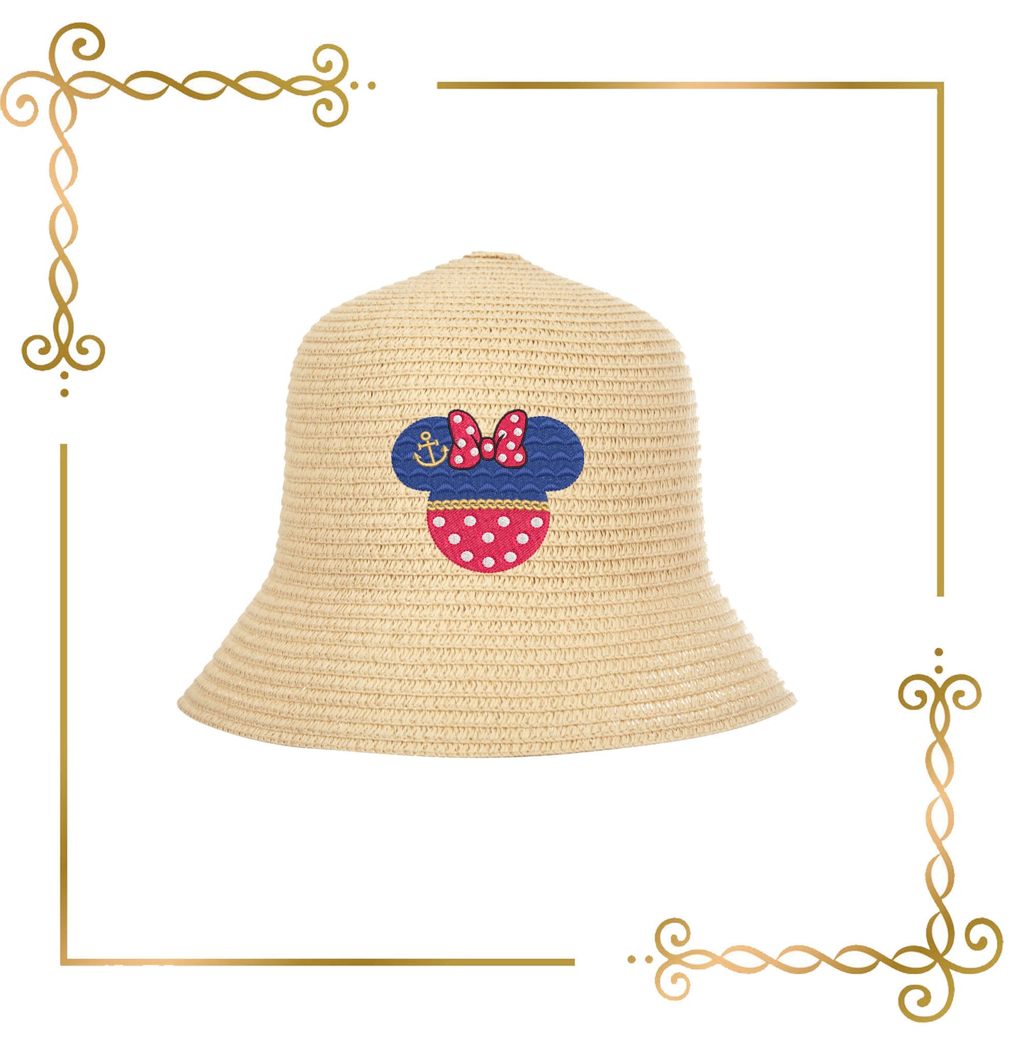 Minnie Mouse Head Silhouette, sea, anchor, Bow