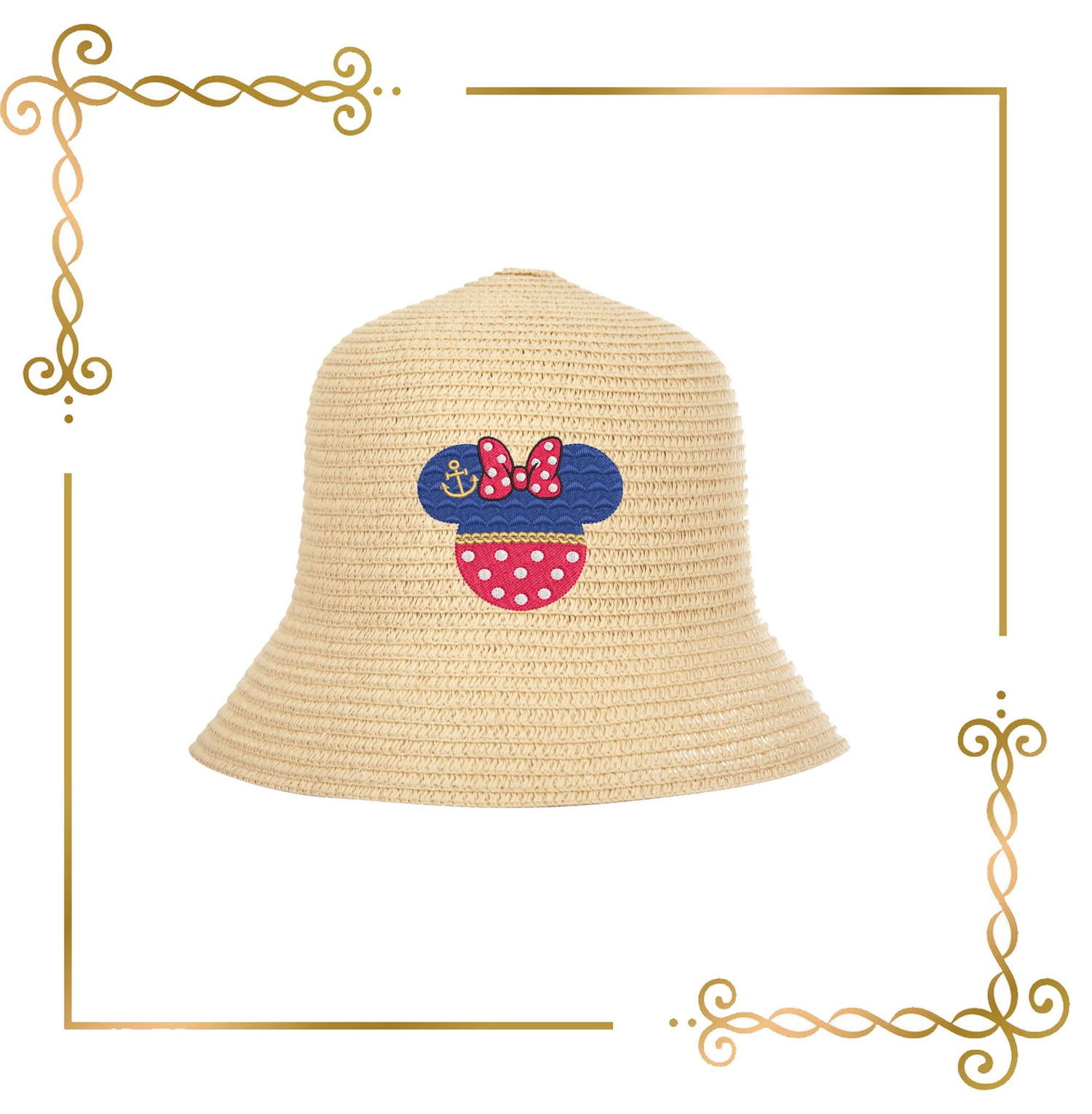 Minnie Mouse Head Silhouette, sea, anchor, Bow
