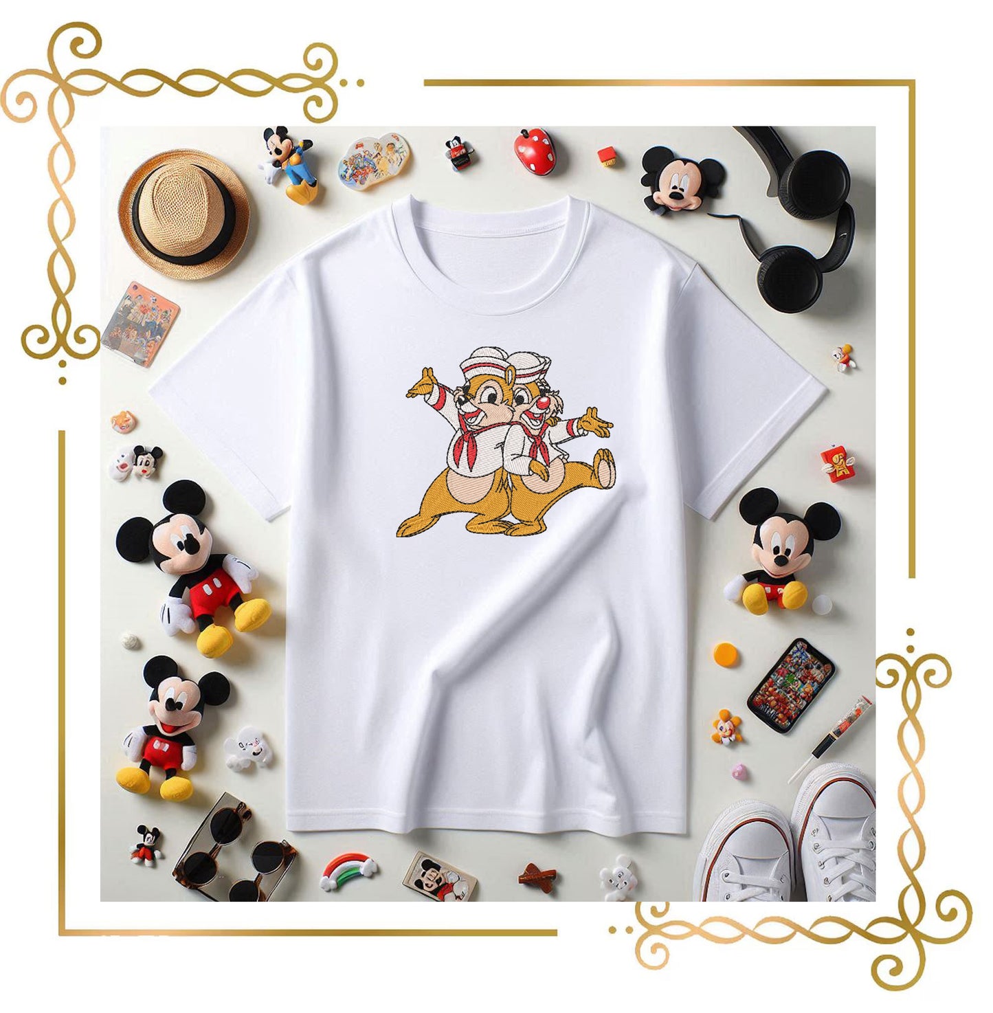 Characters and Cartoon Disney Chip and Dale embroidery design