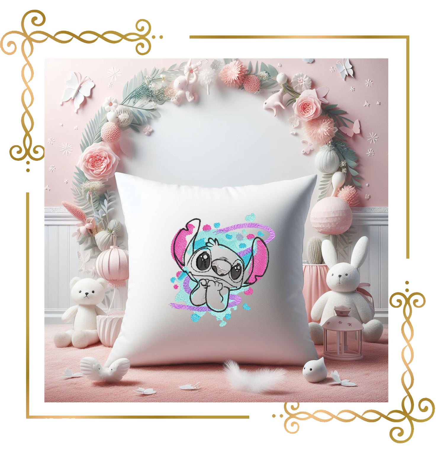 Cartoon Characters  Modern Stitch Embroidery design for Embroidery Machines 2 sizes