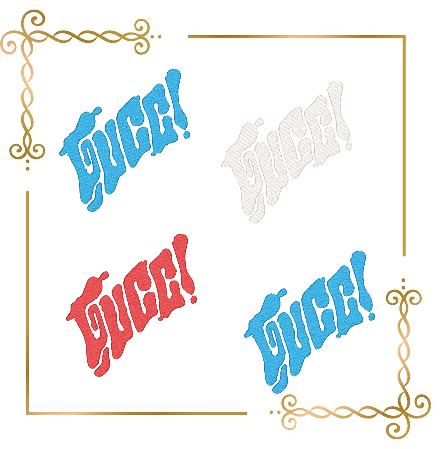 Logo Luxury Embroidery Design - Gucci digital embroidery design