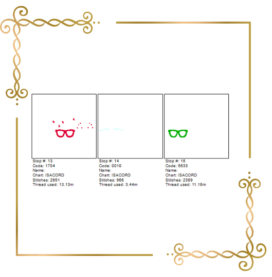 Weihnachten Winter, Weihnachtsbäume, Weihnachtsrentier, Mütze Weihnachtsmann, Brille, Stickmuster zum direkten Download