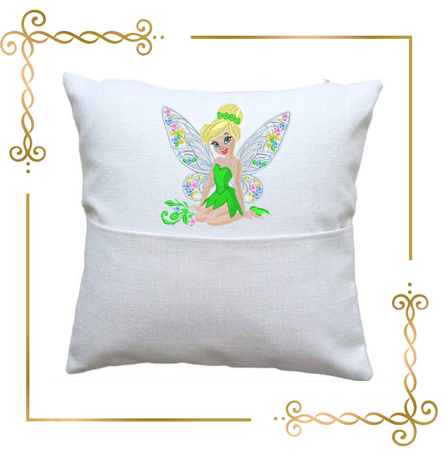 Princess Tinkerbell Flower fabulous fairy Disney character Embroidery design