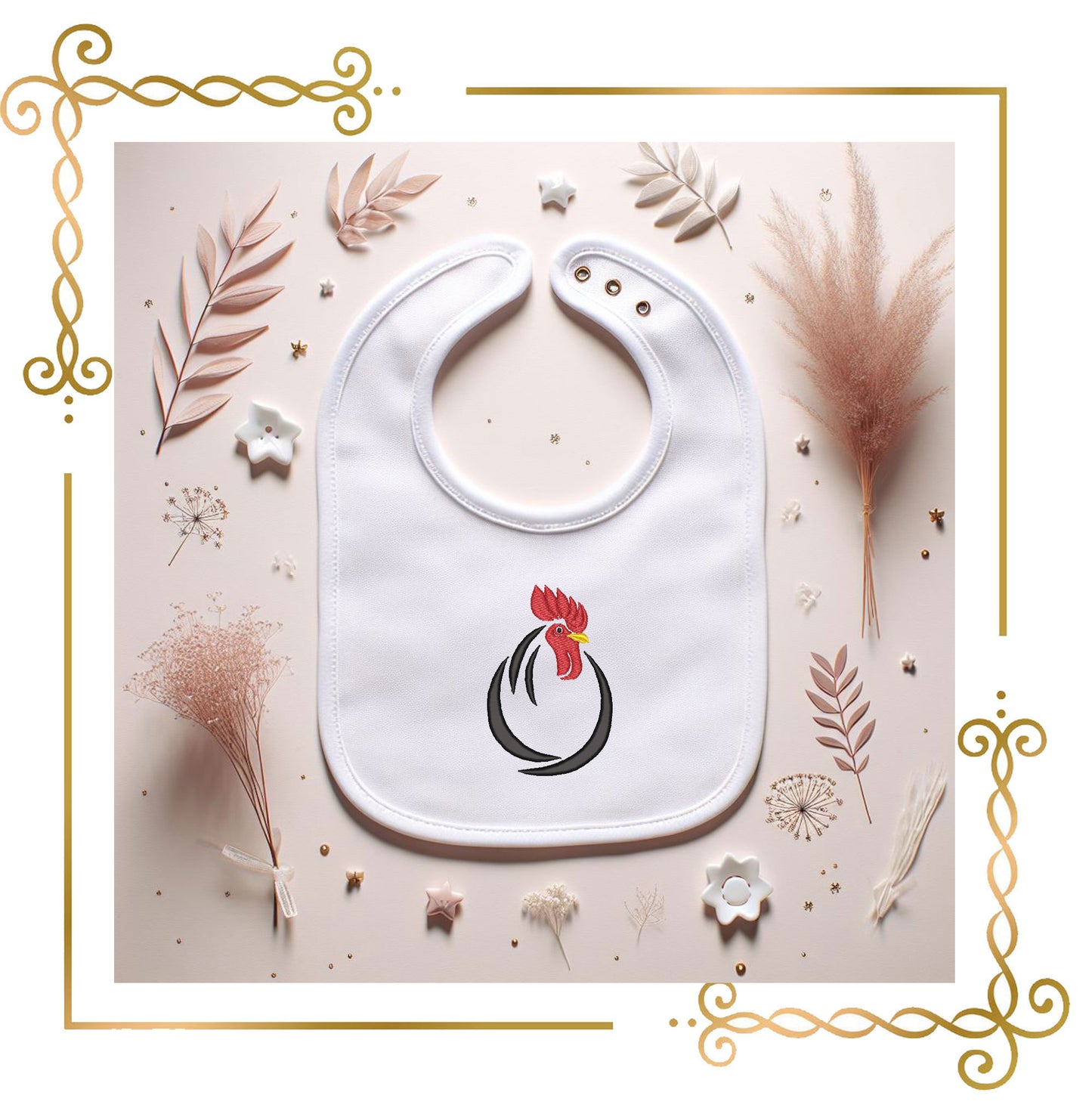 Free design Animal Minimalist Rooster Head Embroidery Design