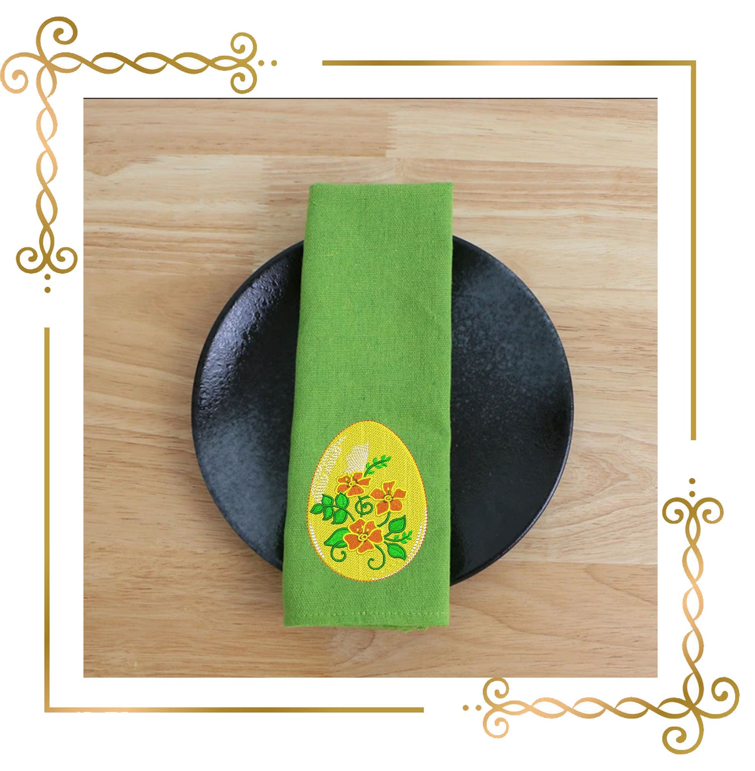 Easter eggs with flowers SET 12 St. embroidery design digital