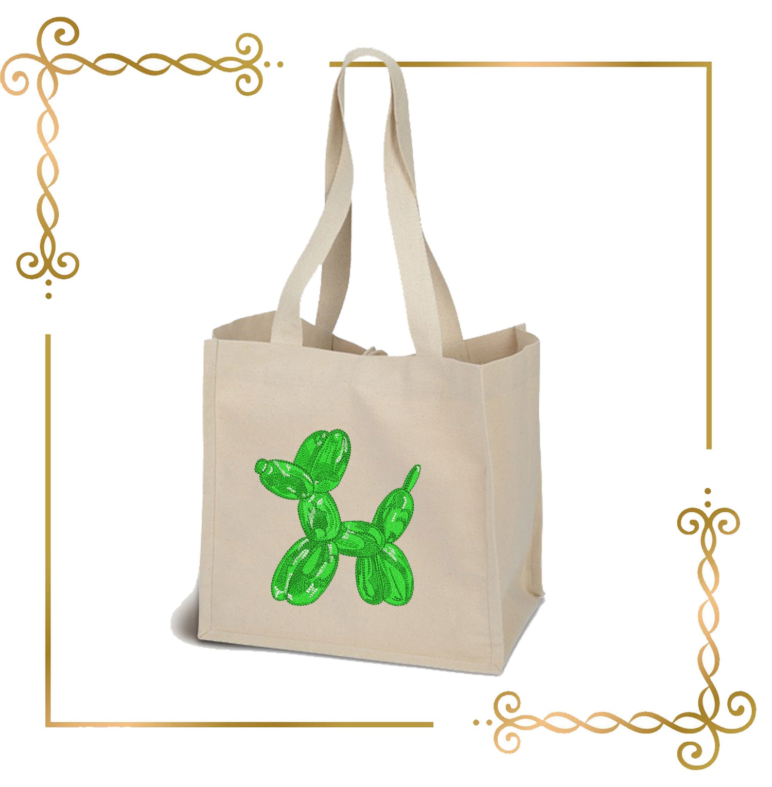 Kids Balloon Dog Embroidery Design – Shiny 3D Stitch Toy Look 3 Sizes
