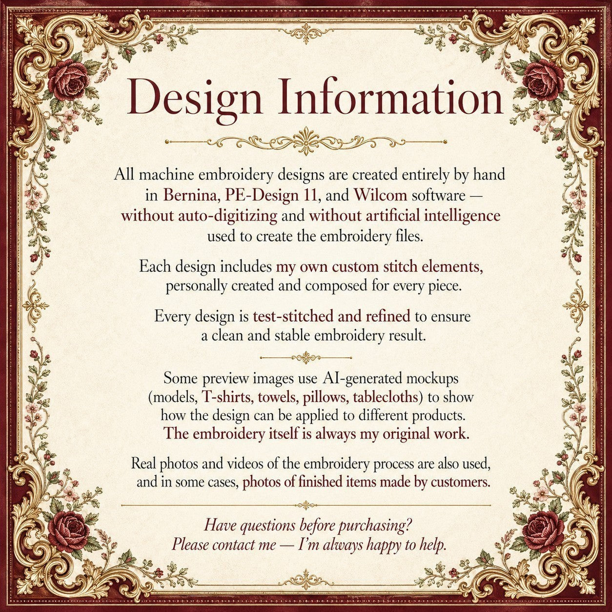 Digital machine embroidery design featuring a portrait of John Lennon