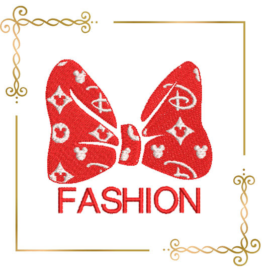 Minnie Mouse bow fashion Disney embroidery design digital