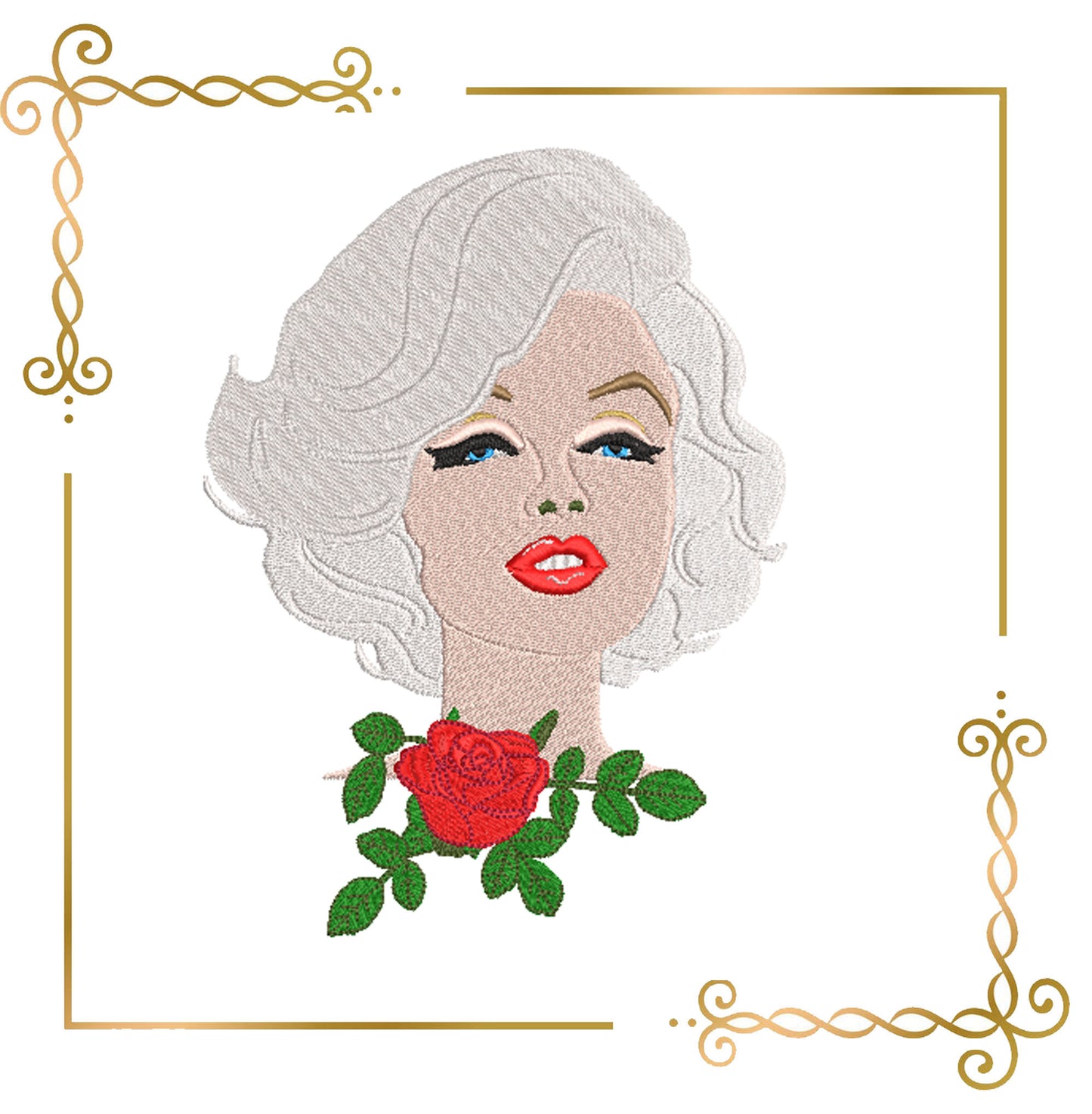 Menschen Marilyn Monroe Stickmuster Menschen zum direkten Download.