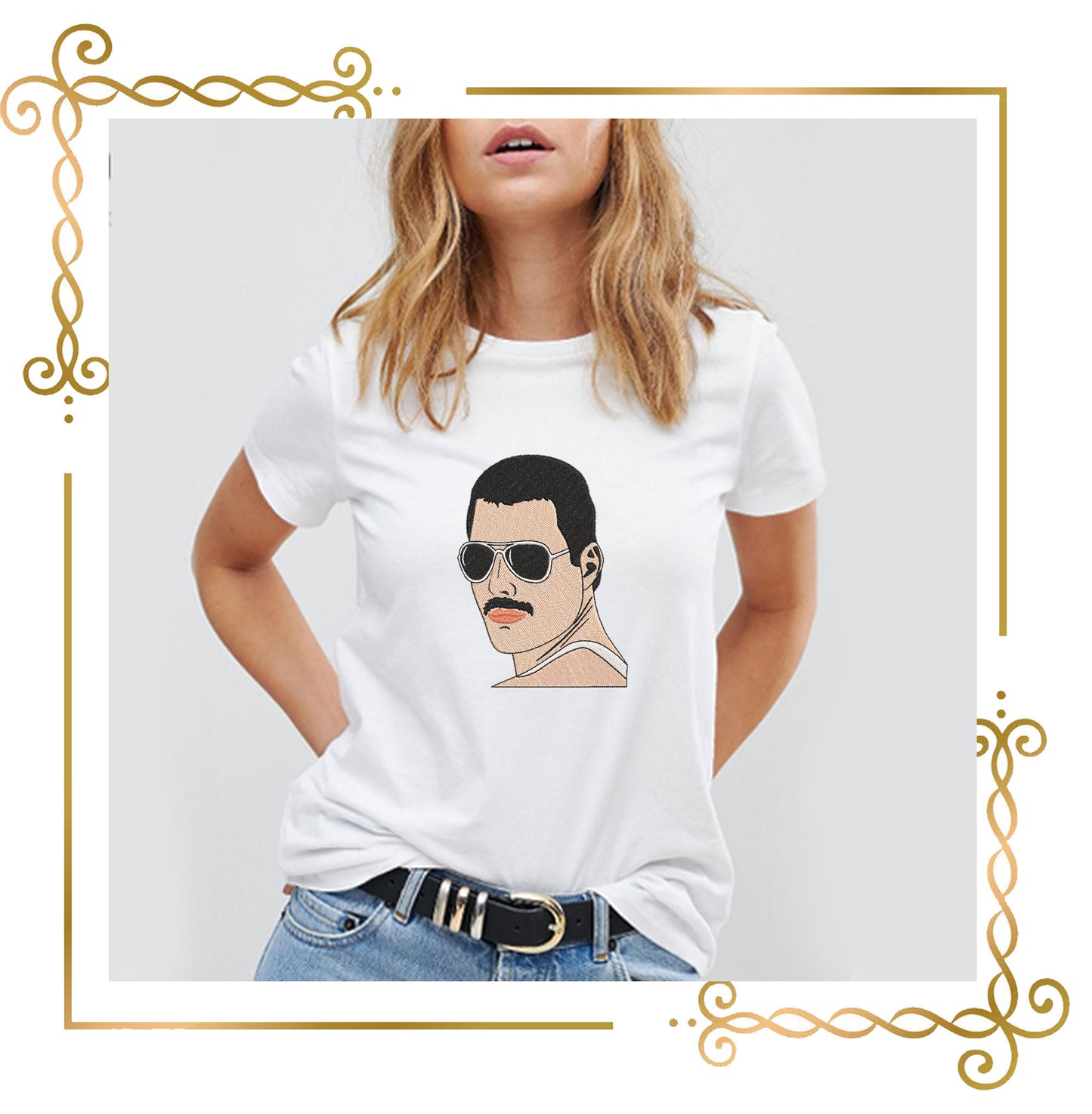 Freddie Mercury 2 Größen Stickmuster People zum direkten Download.