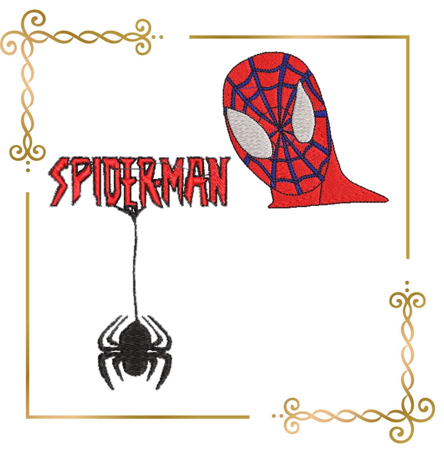 Cartoon Characters Spiderman  SET 12 St. Embroidery Design, Spiderman embroidery design files, Superhero Embroidery Designs,