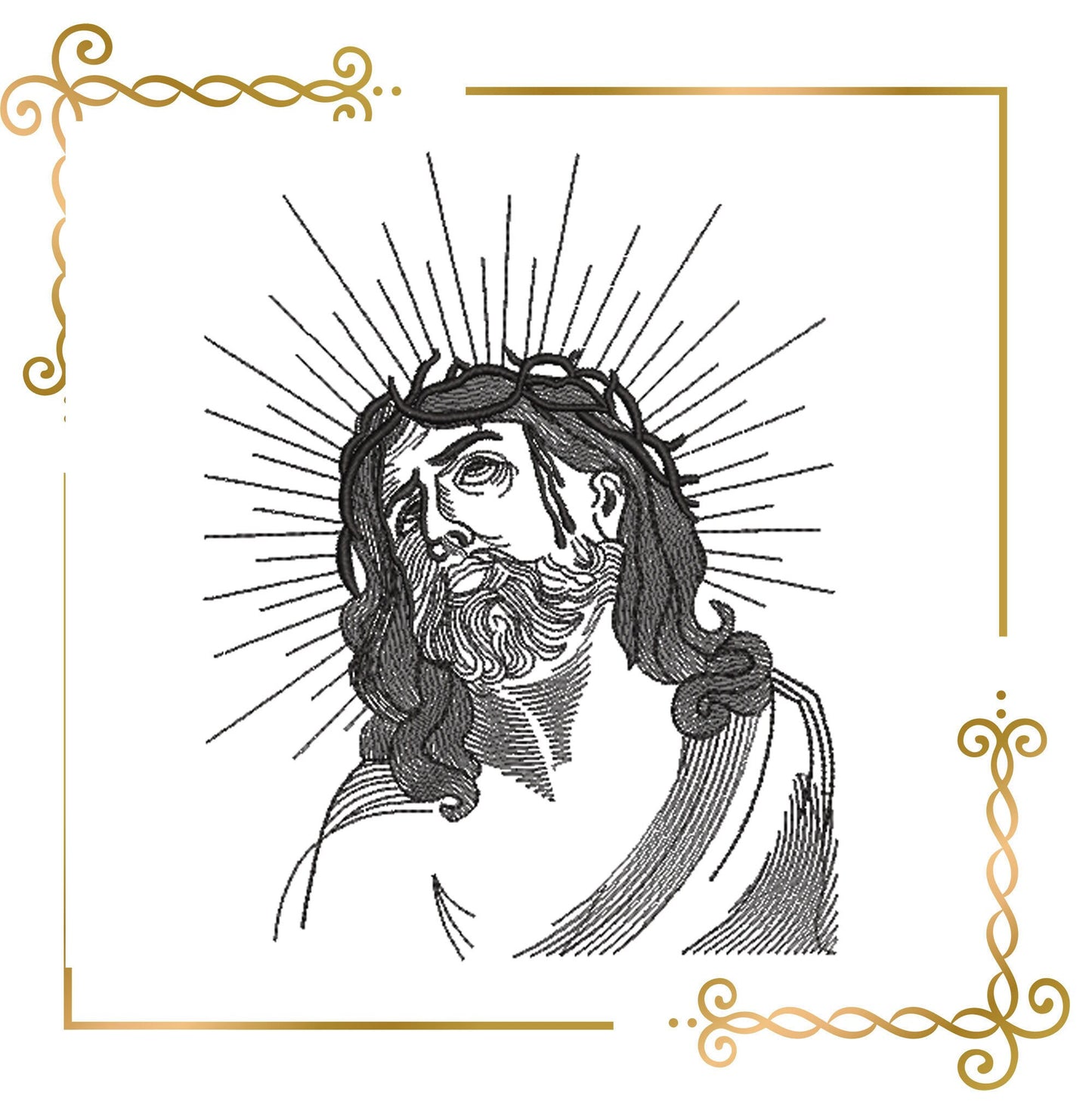 Stickmuster „Religion Jesus“ in 2 Größen zum direkten Download.