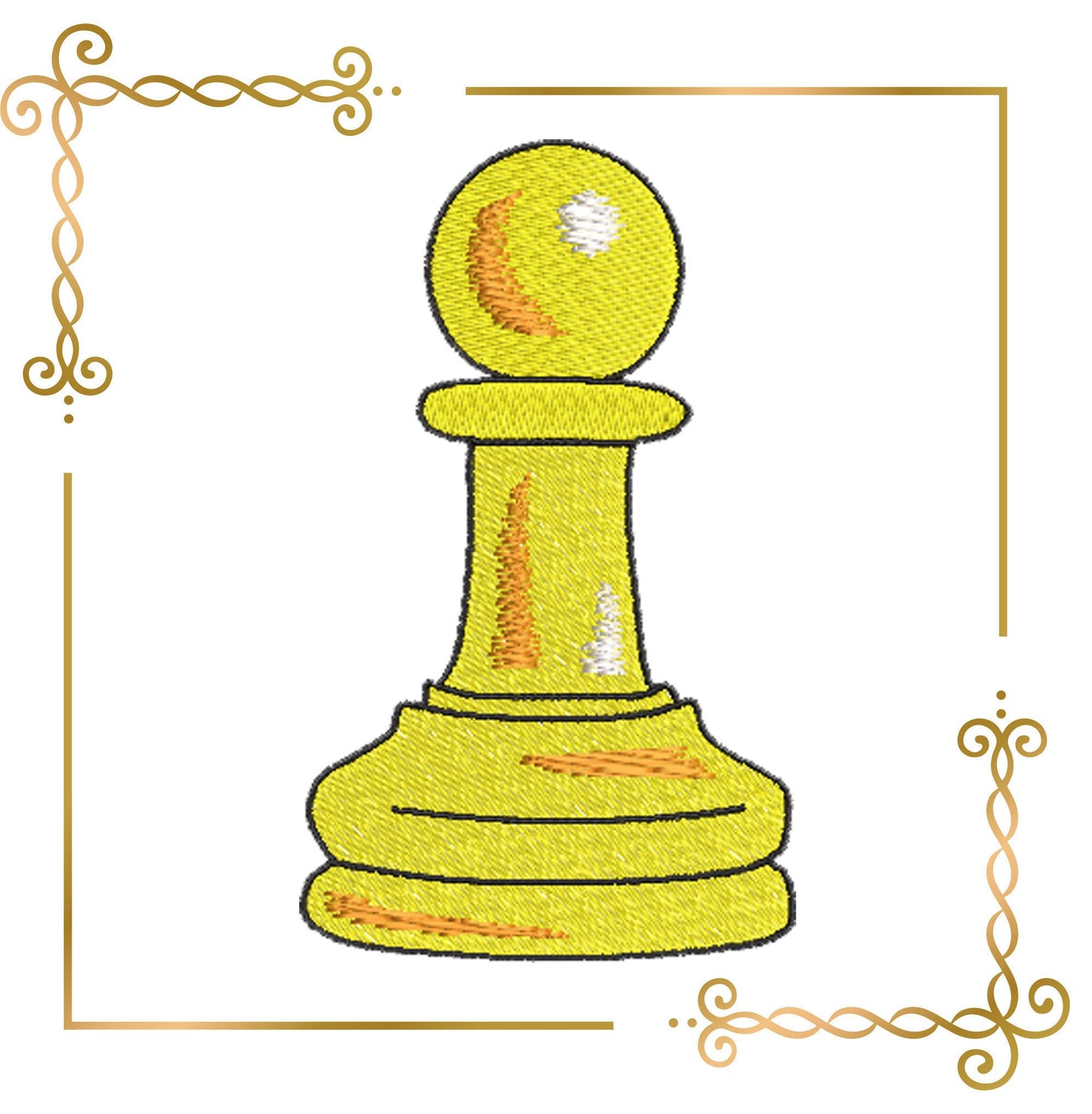 Figuren Schach SET 6 St. Stickmuster zum direkten Download.