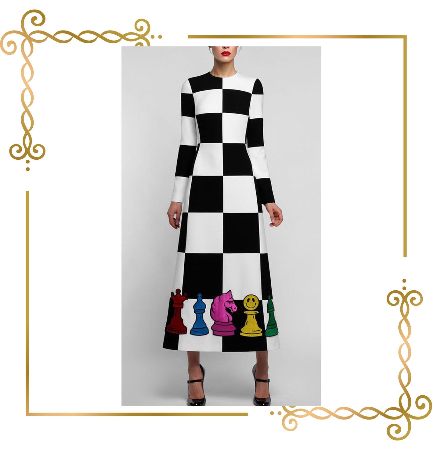 Figuren Schach SET 6 St. Stickmuster zum direkten Download.