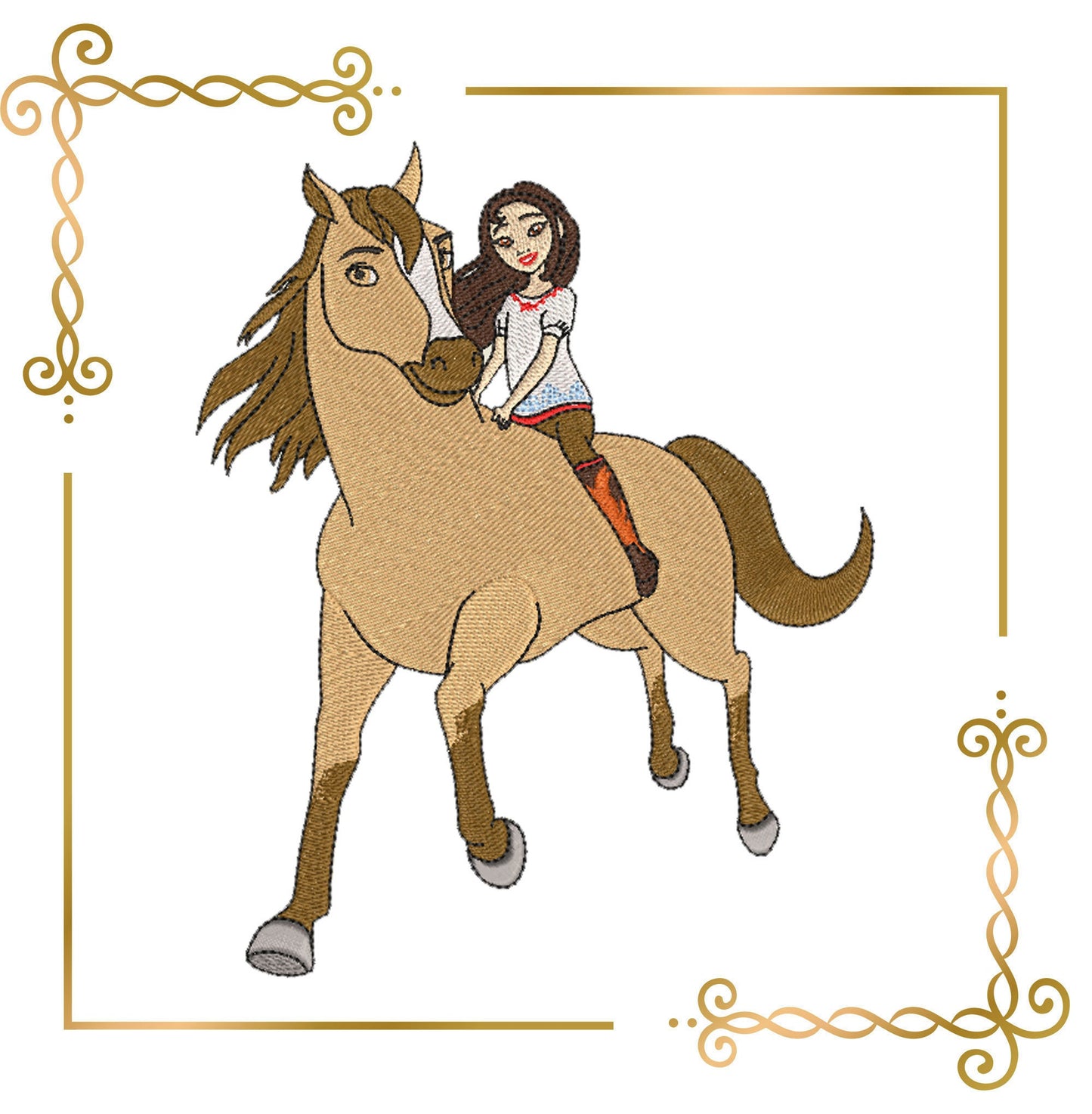 Princess  Spirit and Lucky  SET   embroidery design to the direct download.