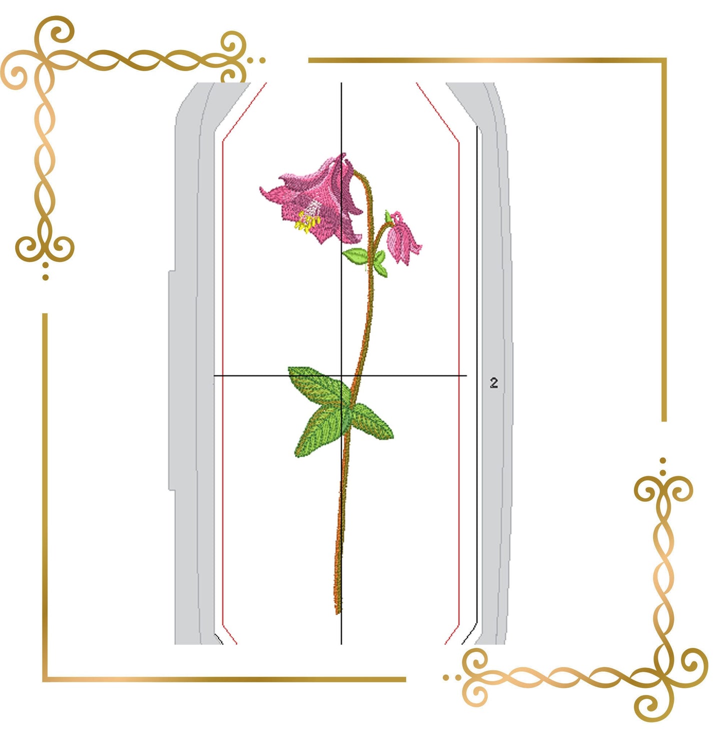 Flowers Bellflower ist ein großes Stickmuster zum direkten Download.