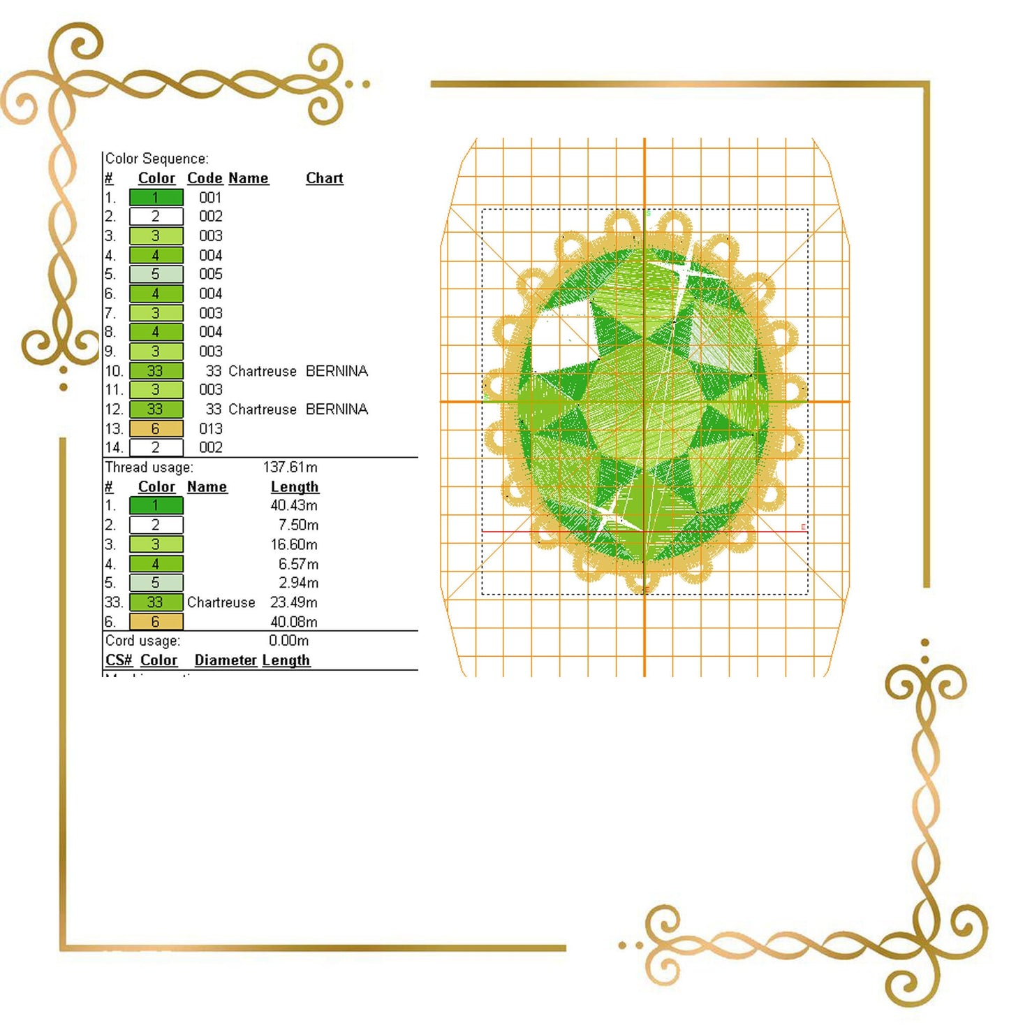 Bijoux Princesse Broche Emeraude 2 Tailles Bijoux Motifs de broderie à télécharger directement.