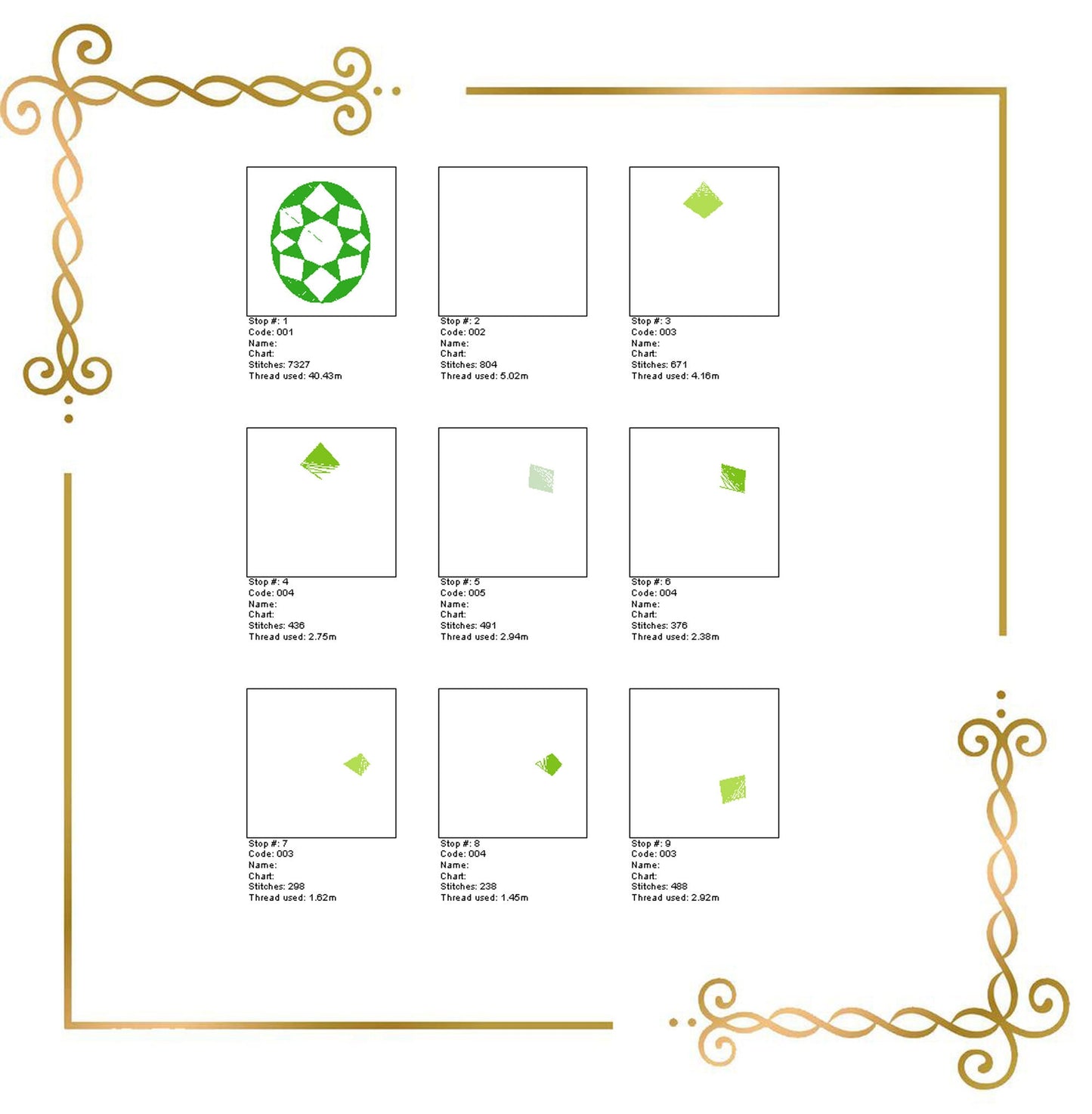 Gift design Jewelry Princess Brooch Emerald 2 Sizes Jewelry Embroidery designs to the direct download.