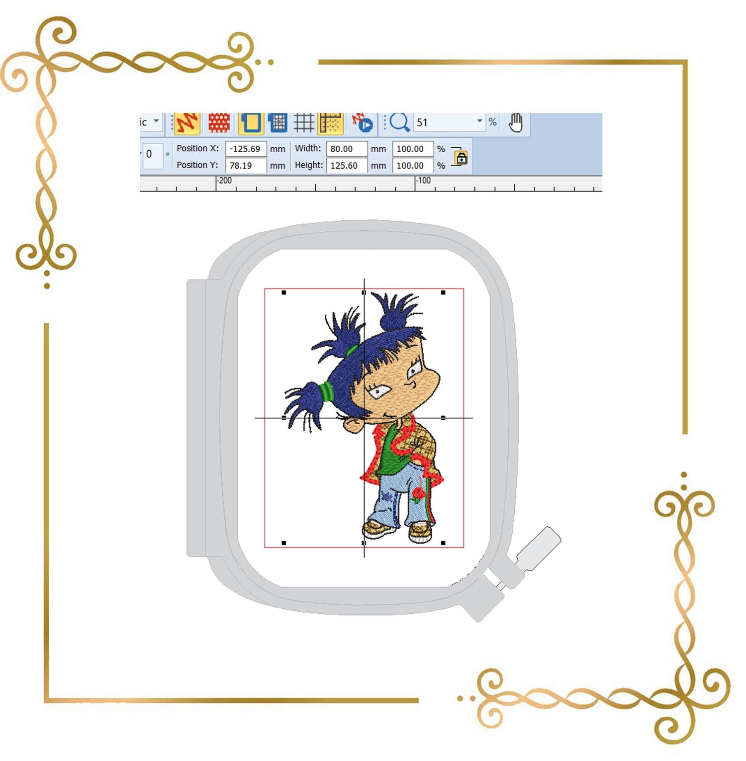 Cartoon-Characters-Kimi-rugrats-embroidery-design