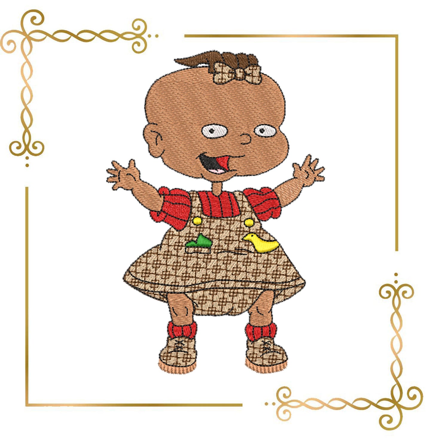 Cartoon-Figuren Zwillinge Lil und Phil Rugrats 2 Größen Restless Kids Stickmuster der direkte Download