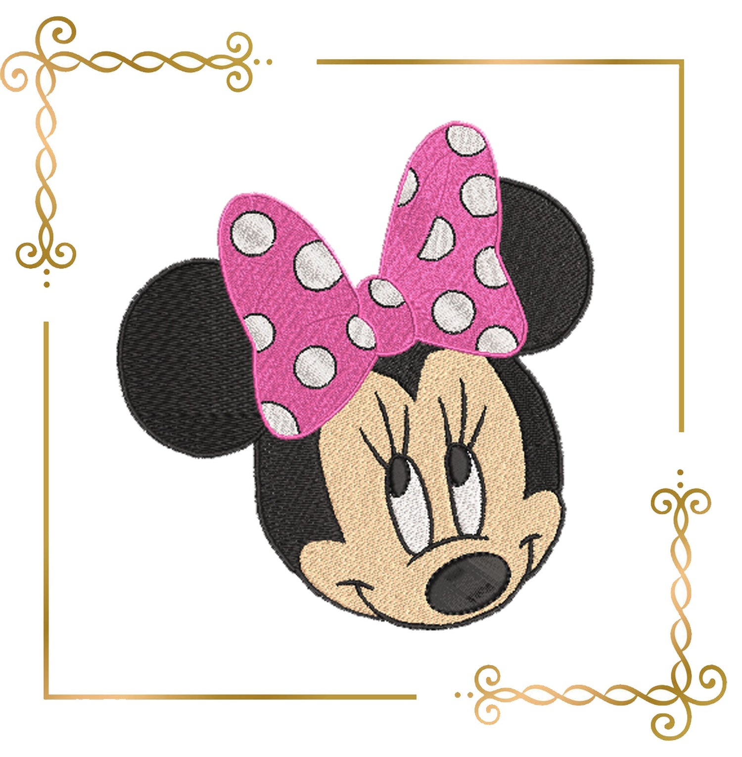 Minnie Mouse head bag balloons bow accessories embroidery design