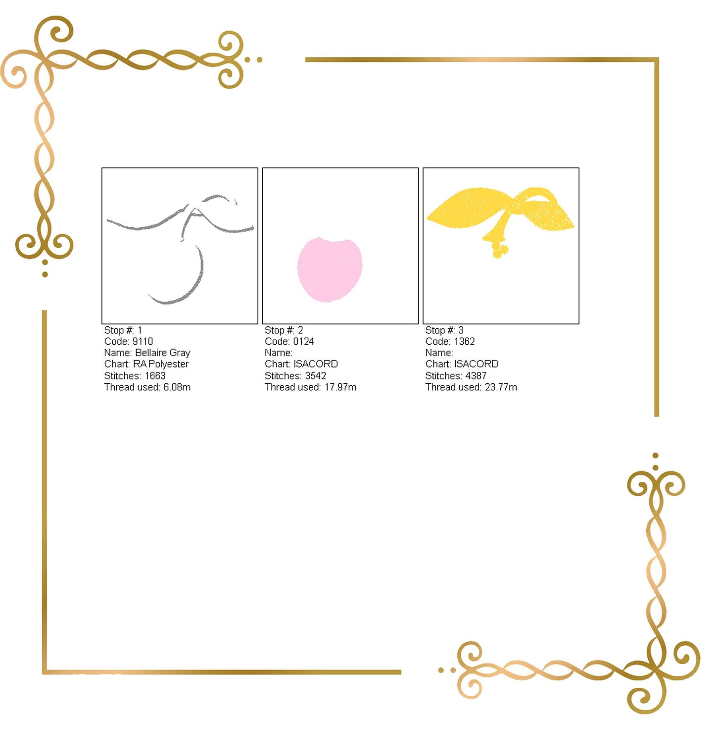 Jewelry Brooch cherry gold embroidery design to the direct download.