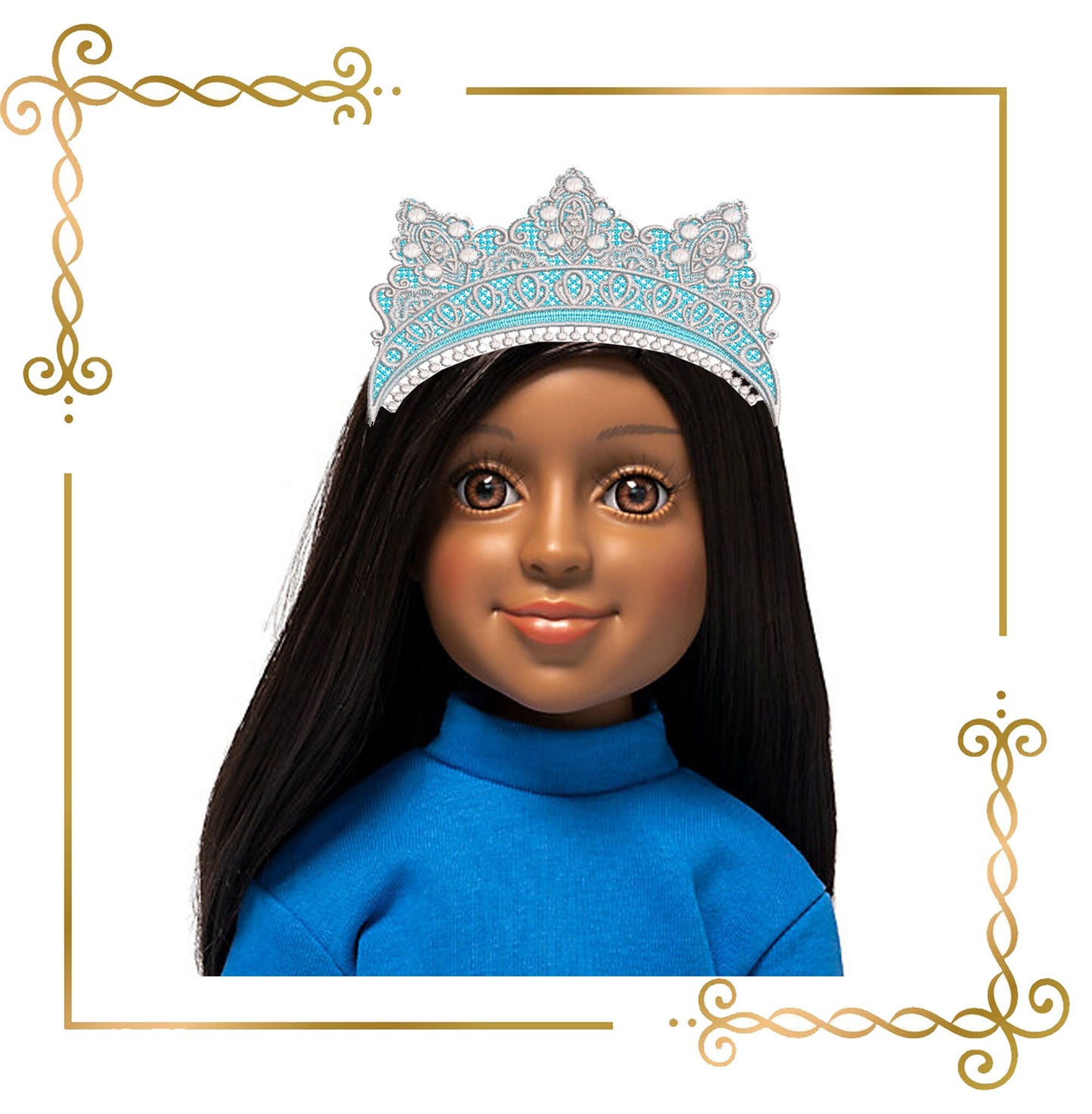 Princess Elsa Crown Tiara Frozen Elsa Disney character princess costume machine embroidery design digital