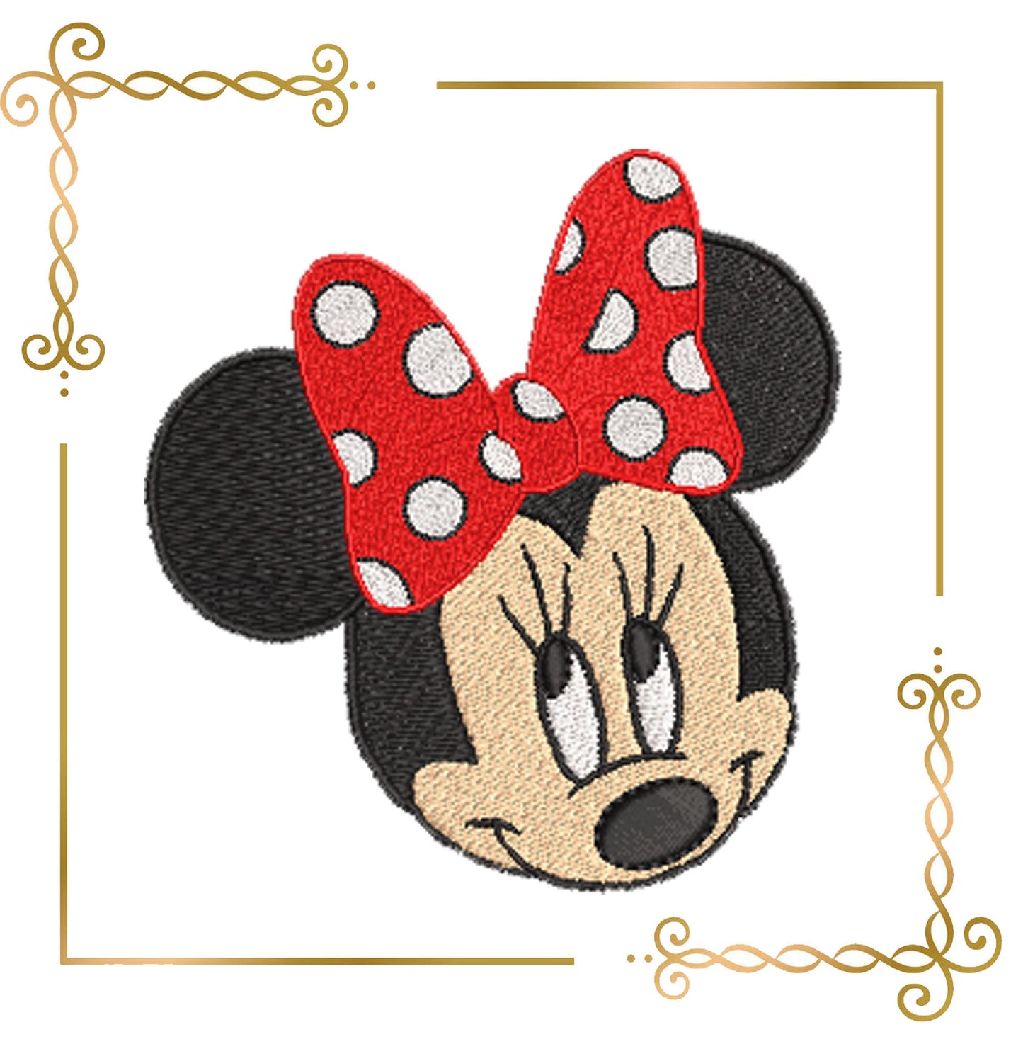 Minnie Mouse head bag balloons bow accessories embroidery design