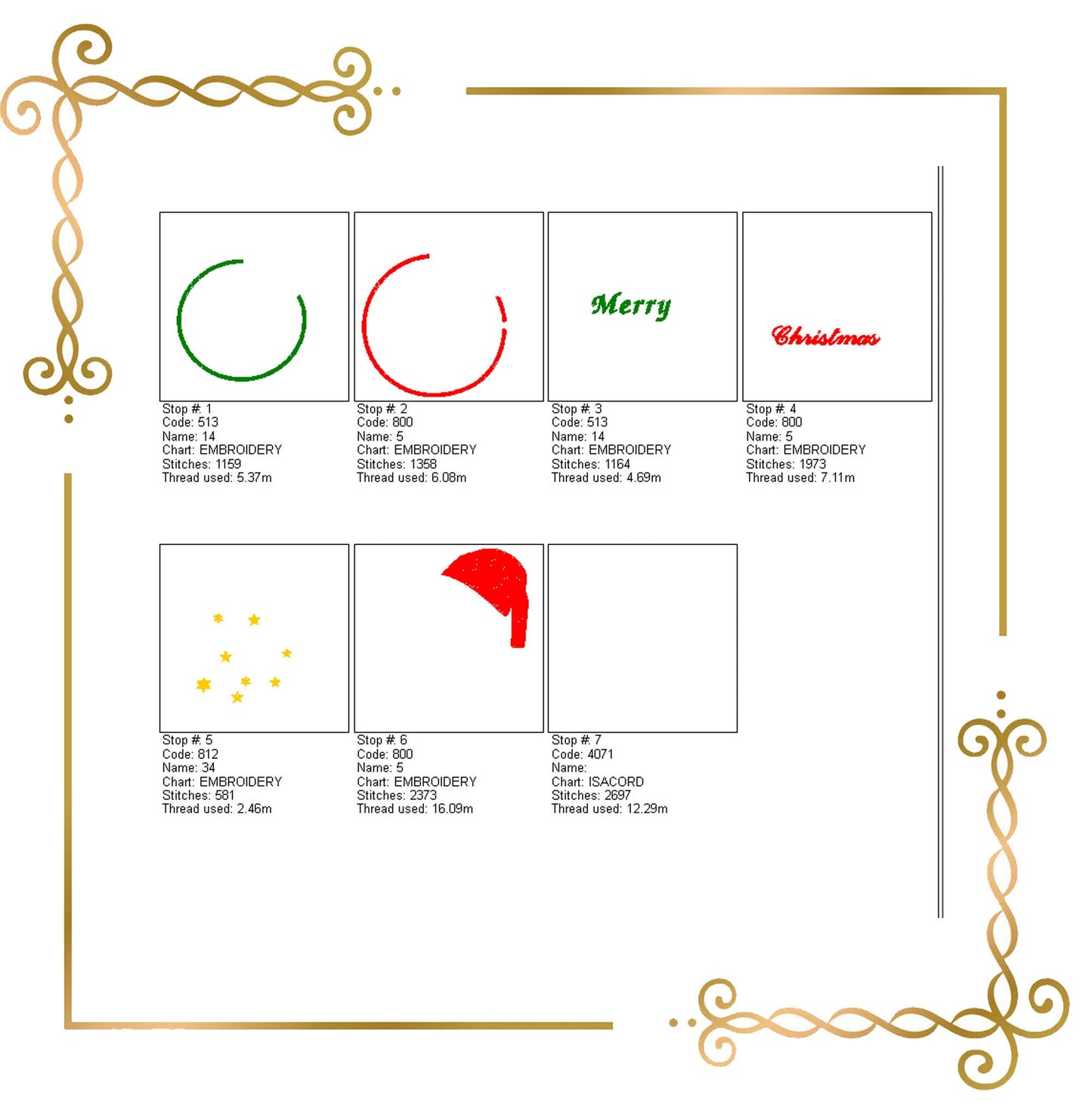 Stickmuster Weihnachten, Frohe Weihnachten zum direkten Download