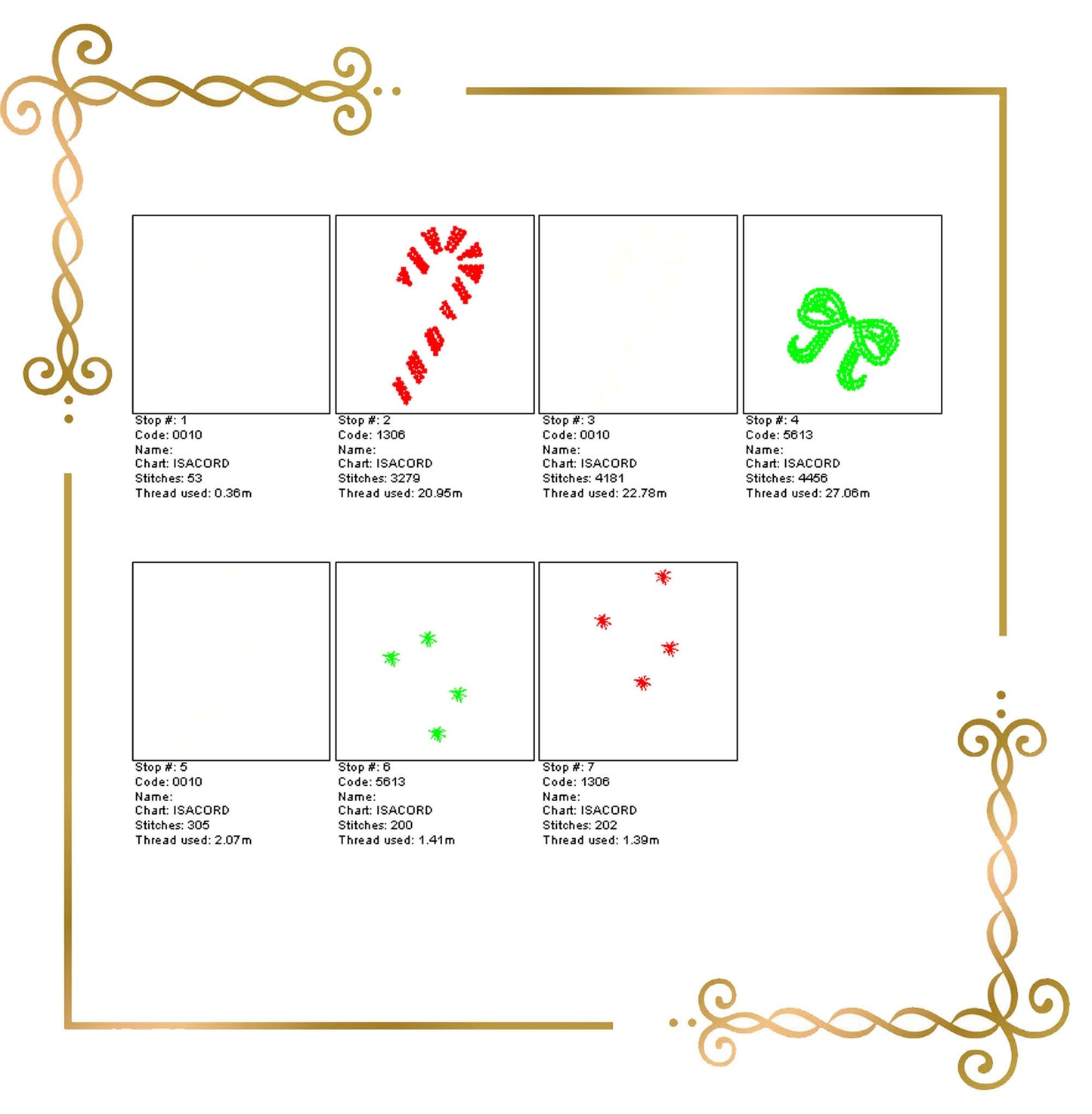 Weihnachten CANDY CANE Perlstickerei Design Stickmuster